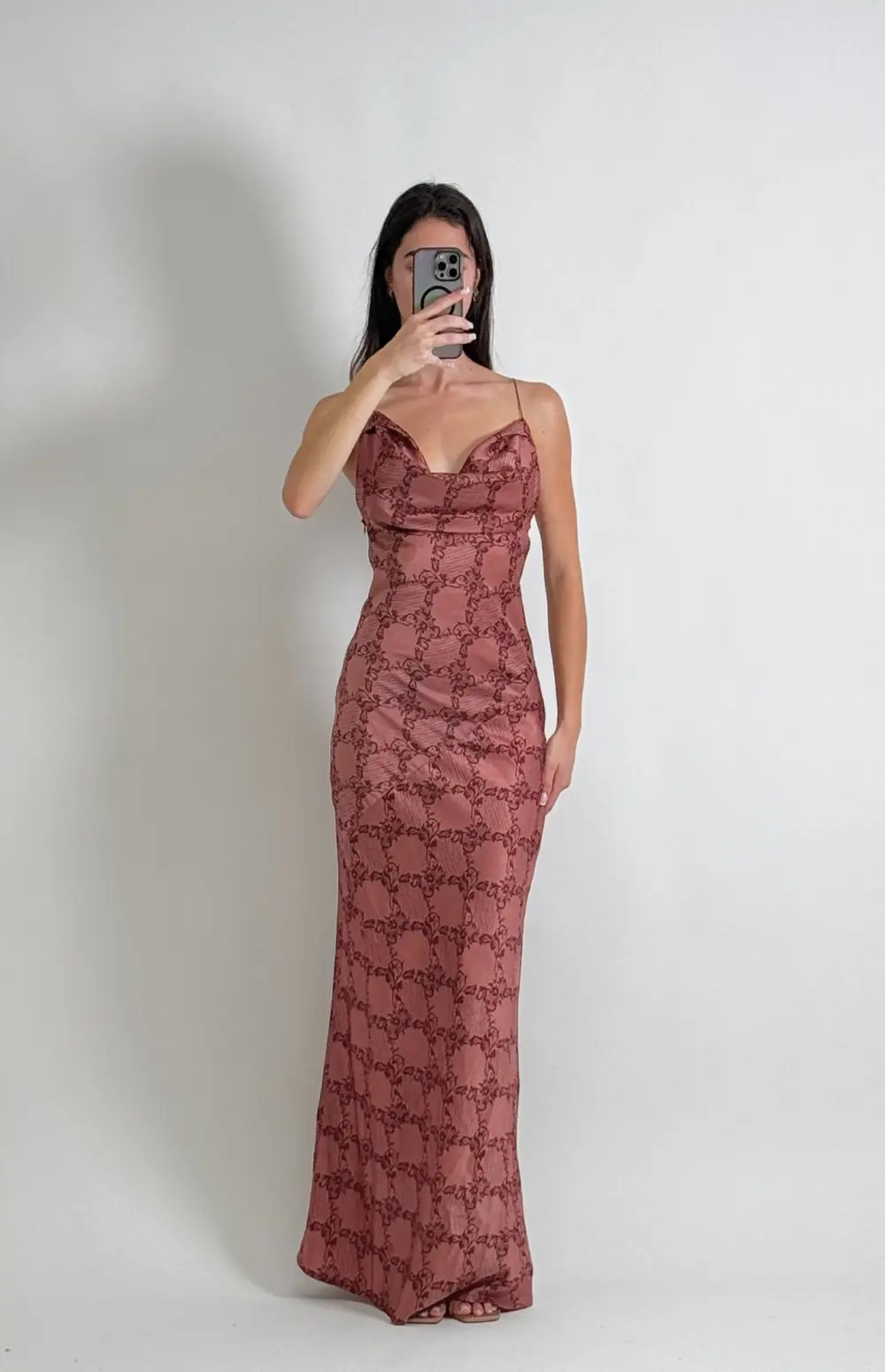 MAXI DRESS LACE PRINT