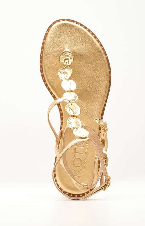 LEATHER SANDALS SOPHIA COINS