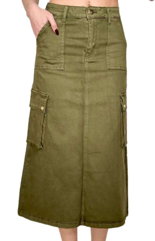 MIDI CARGO SKIRT