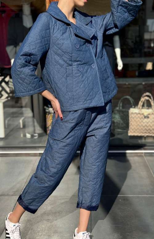 QUILTED DENIM CO-ORD