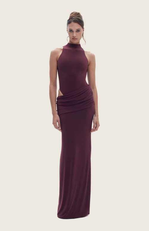 ARIA AUBERGINE DRESS