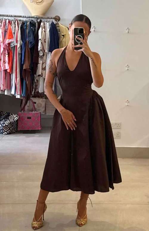 HALTER-NECK DRESS