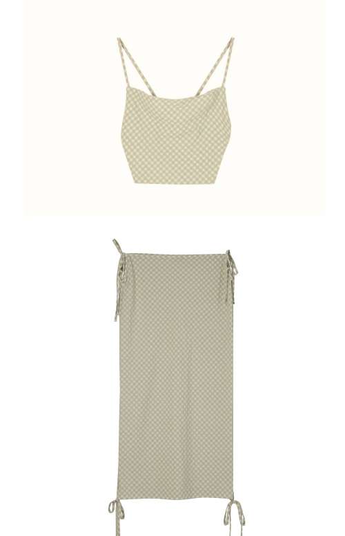CO-ORD SQUARE TOP & MIDI SKIRT