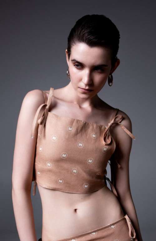 PURE LINEN MW CROP TOP