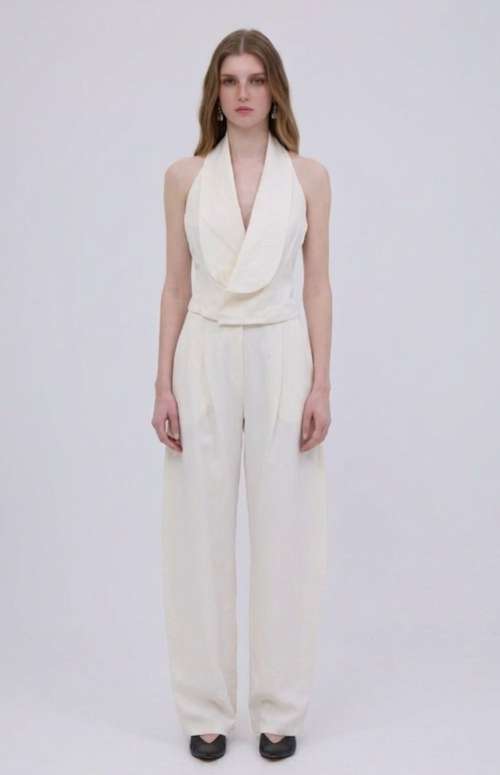 CO-ORD SATIN LINEN | VEST & PANTS