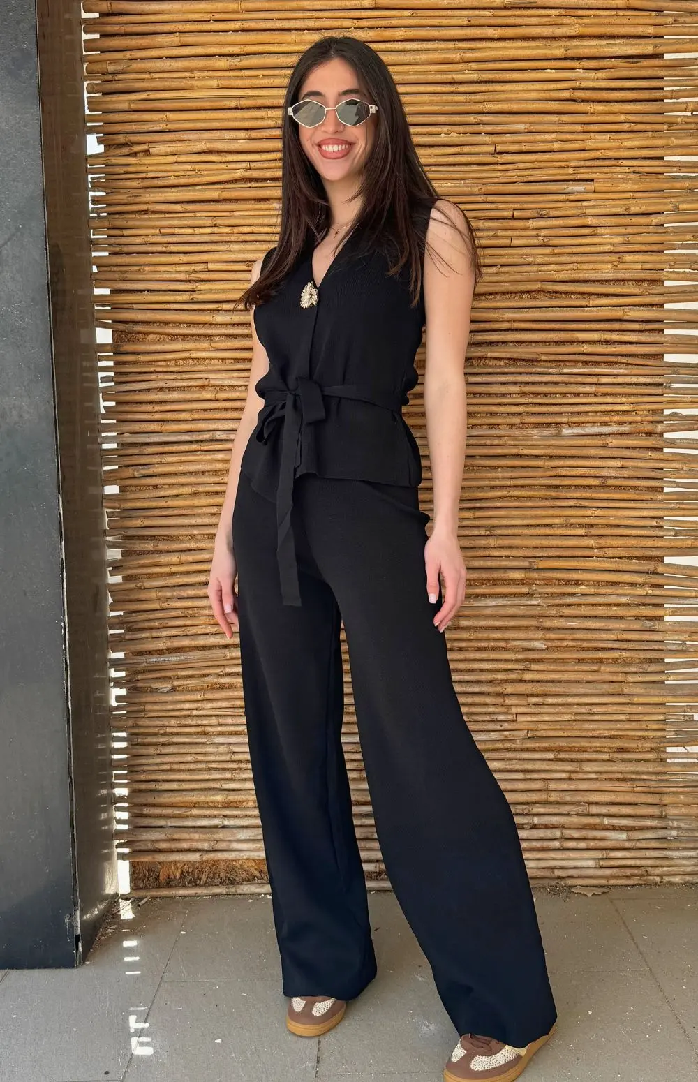 CO-ORD KNITTED WITH BELT | VEST & TROUSERS