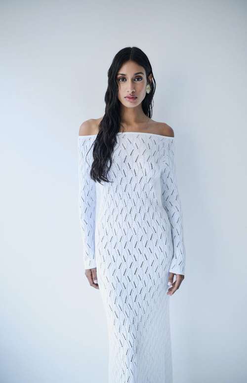 DRESS MAXI OFF THE SHOULDER | WHITE