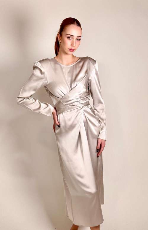 ICONIC SILK WRAP DRESS