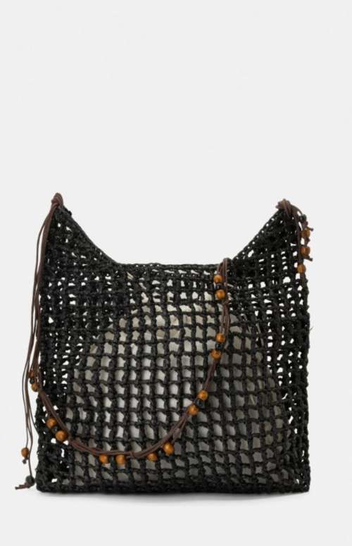 KNITTED BAG WITH BEADS & INNER POUCH