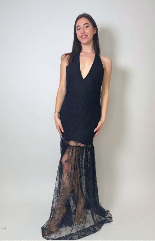CASSIDY GEORGETTE LACE MAXI DRESS