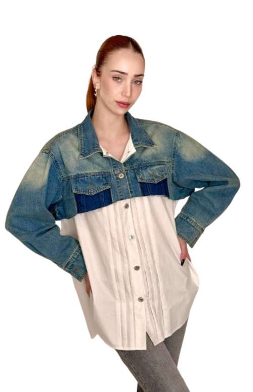 WHITE SHIRT WITH CROP DENIM