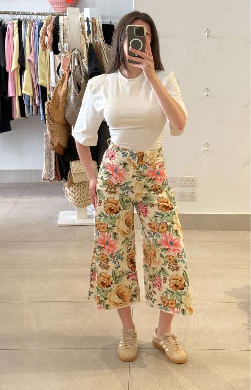 FLORAL PRINT TROUSERS