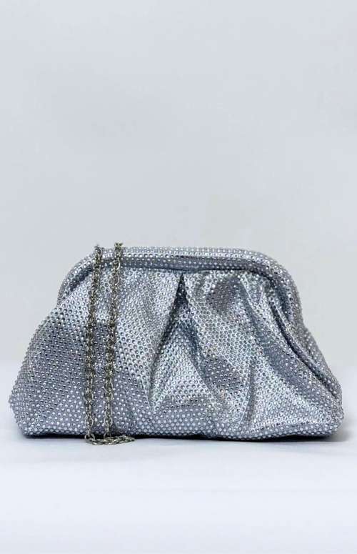 RHINESTONE CLUTCH | SILVER