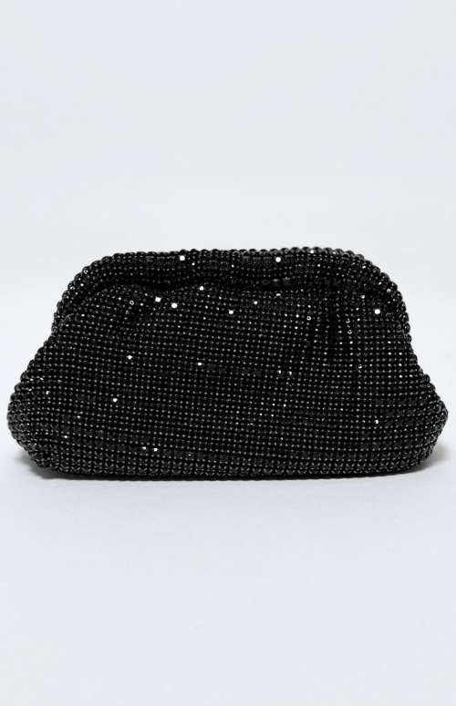 RHINESTONE CLUTCH | BLACK