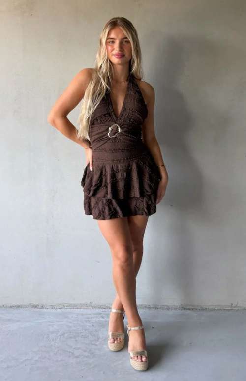 HALTER NECK MINI DRESS