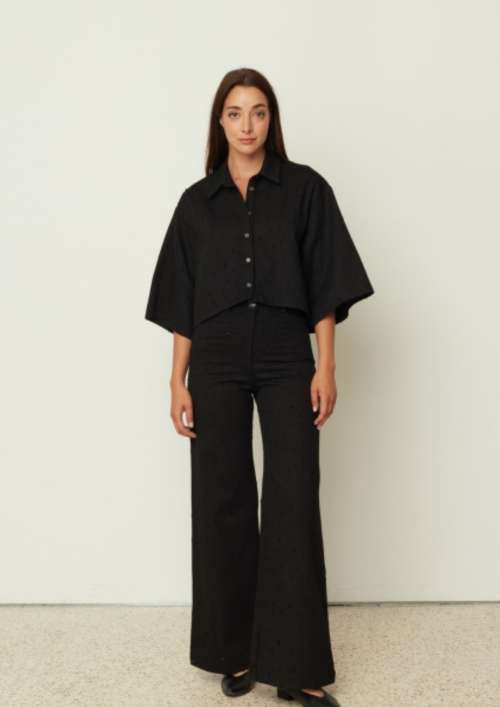 CO-ORD DENIM | SHIRT JACKET & FLARED PANTS