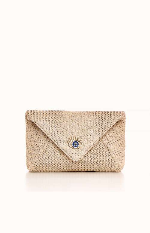 OFF WHITE STRAW ENVY BAG