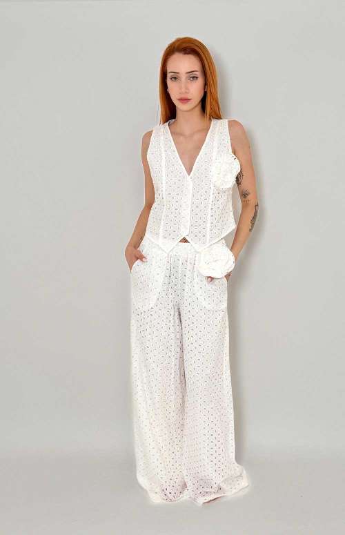 CO-ORD EYELET | WHITE