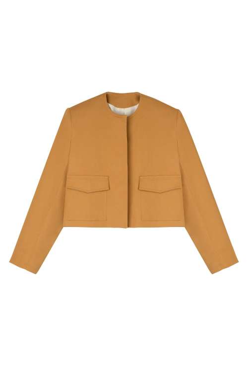 CROPPED JACKET | CAMEL