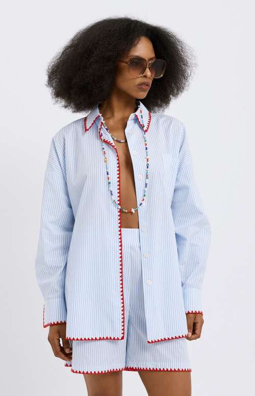 CO-ORD HARRIET STRIPED SHIRT & NINA STRIPED SHORTS