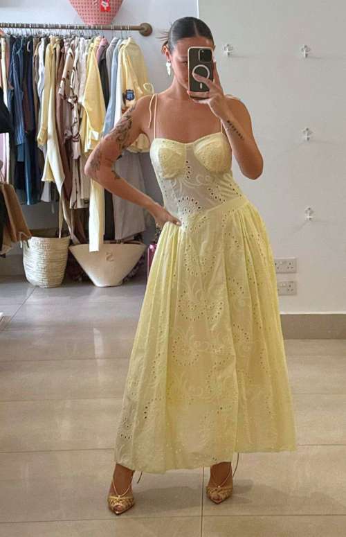 BRODERIE CORSET DRESS