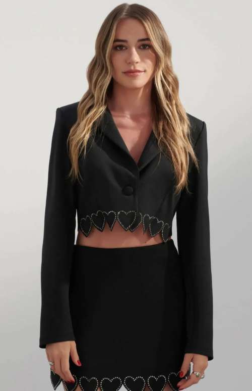 CO-ORD SPARKLY HEARTS | JACKET & SKORT