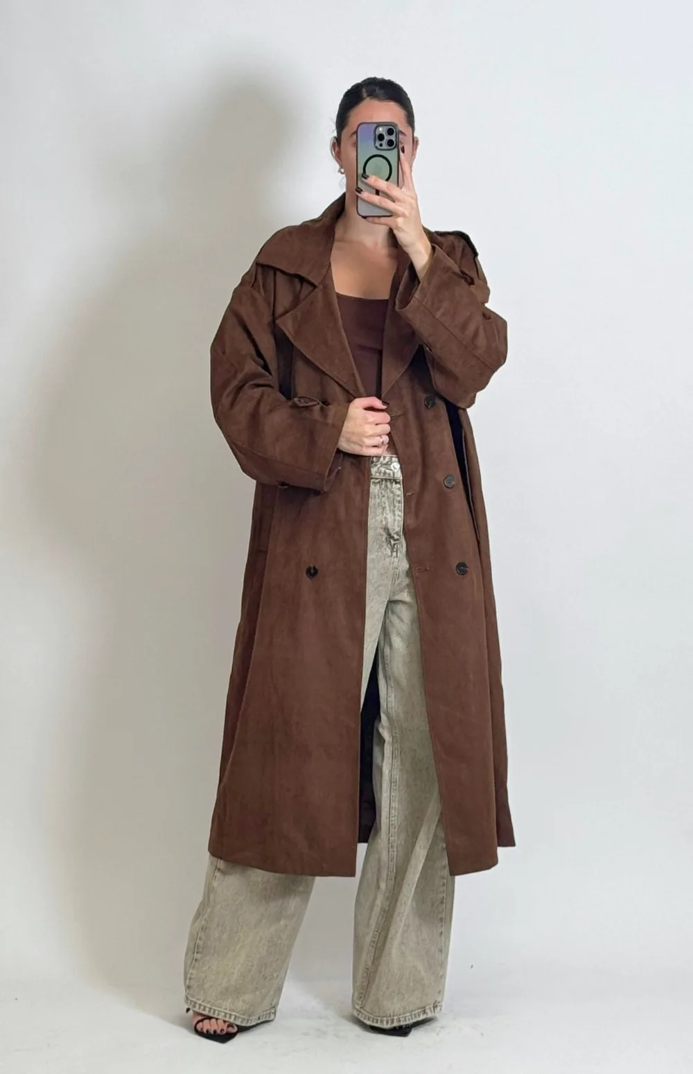 FAUX SUEDE COAT