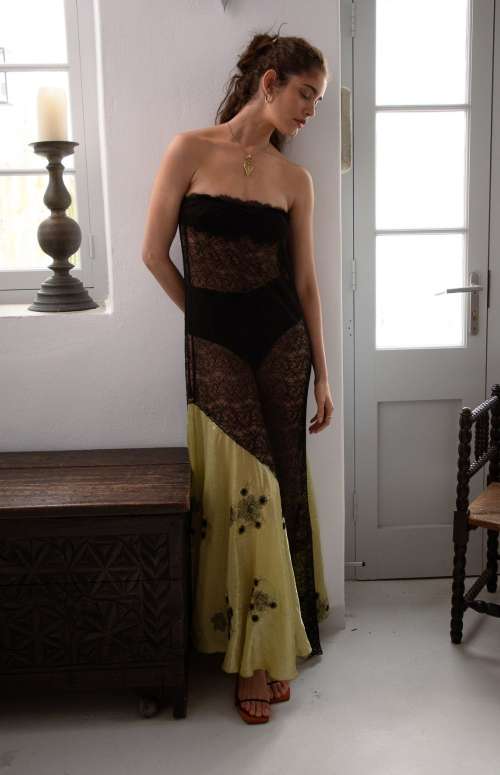 VECTOR DRESS | LACE FLORAL BEADED