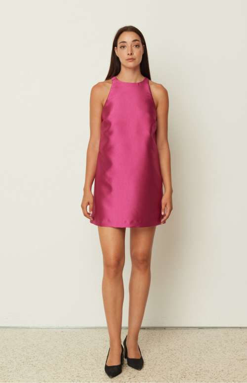 DUCHESS SHORT DRESS FUCHSIA