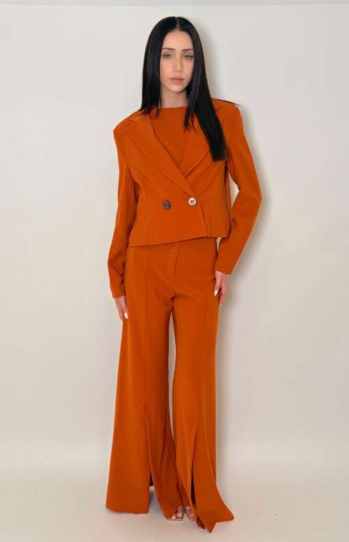 CO-ORD SHORT BLAZER & PANTS WITH PLEAT