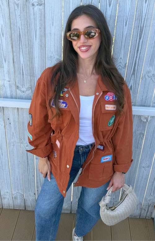 OVERSIZED JACKET WITH PATCHES