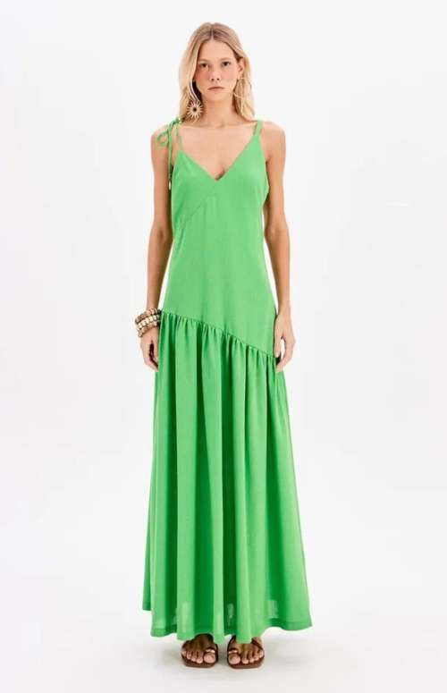 MAXI DRESS WITH TIES