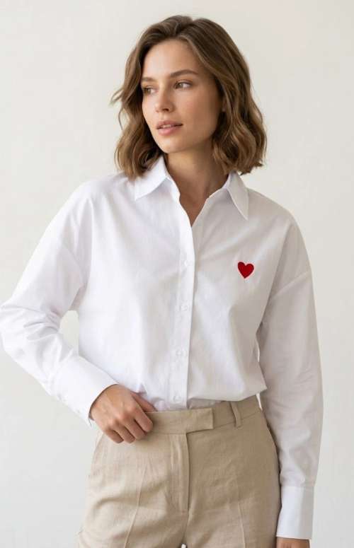 SHIRT WITH HEART DETAIL