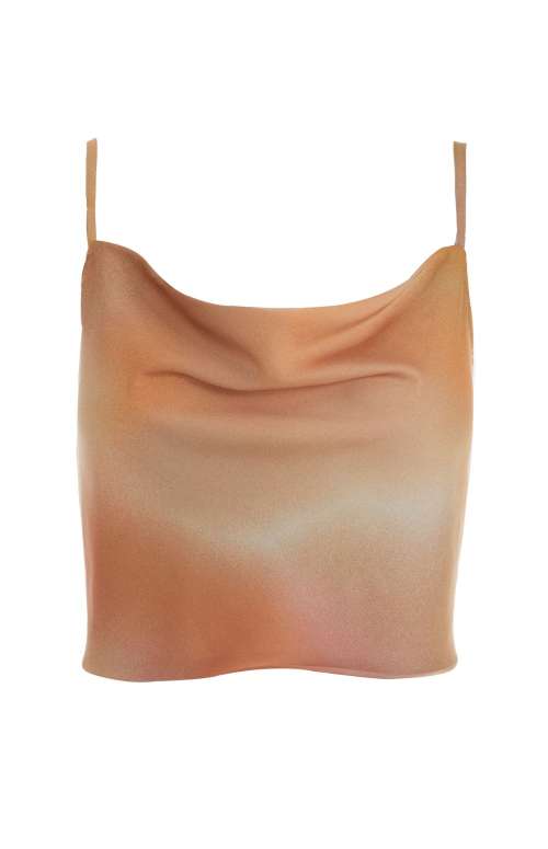 SATIN PRINTED TOP