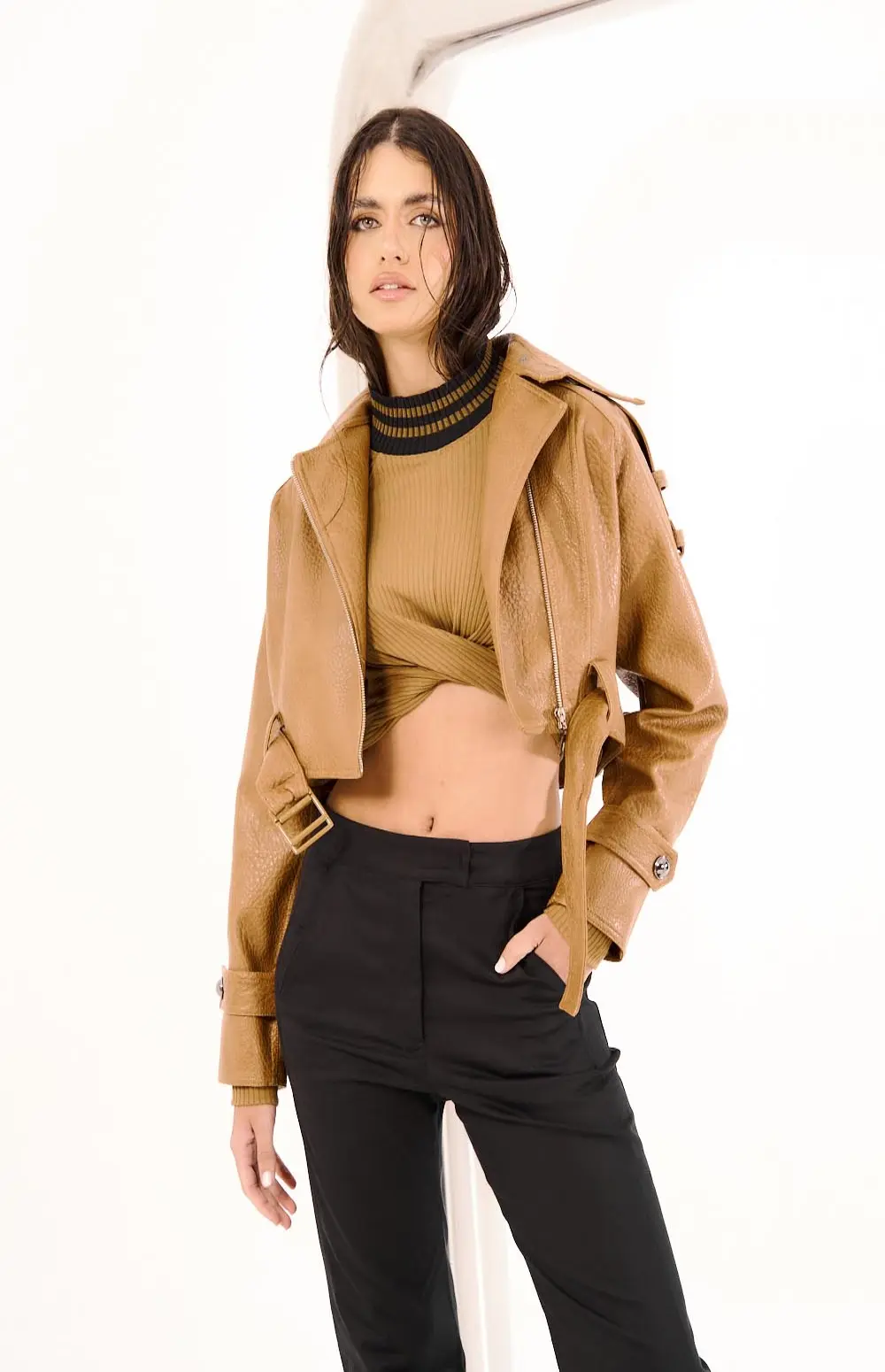 FAUX LEATHER JACKET