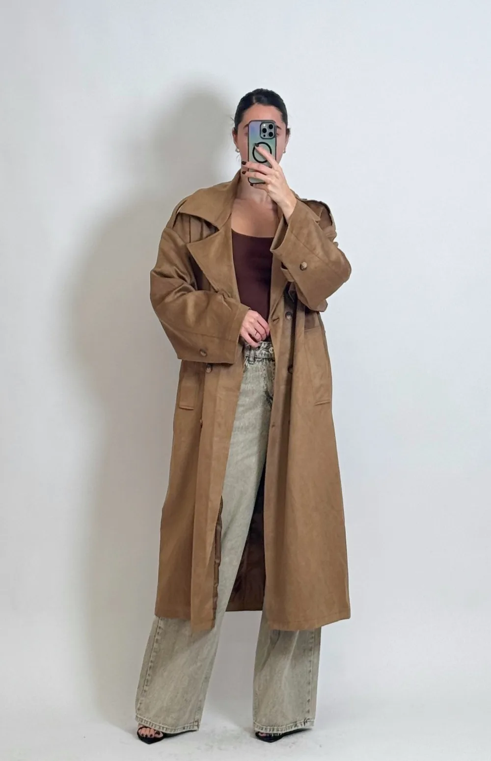 FAUX SUEDE COAT