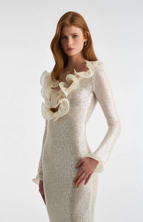 BRIDAL SEQUIN MAXI DRESS