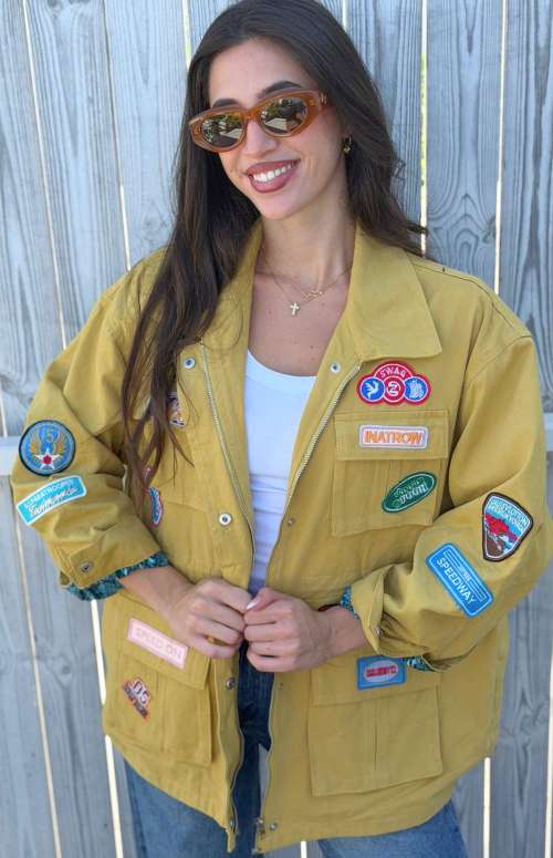 OVERSIZED JACKET WITH PATCHES