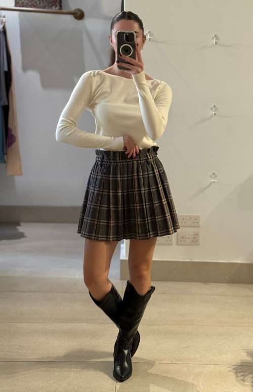 PLAID TENNIS SKIRT