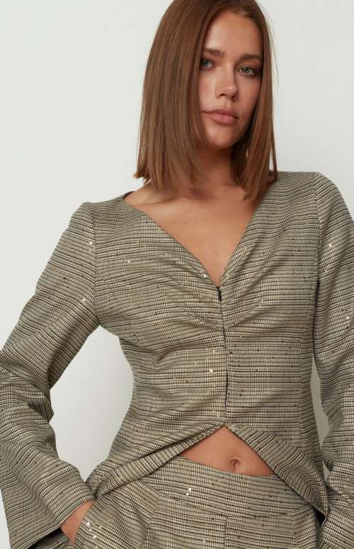 GLOW ZIPPER BLAZER AS SEEN