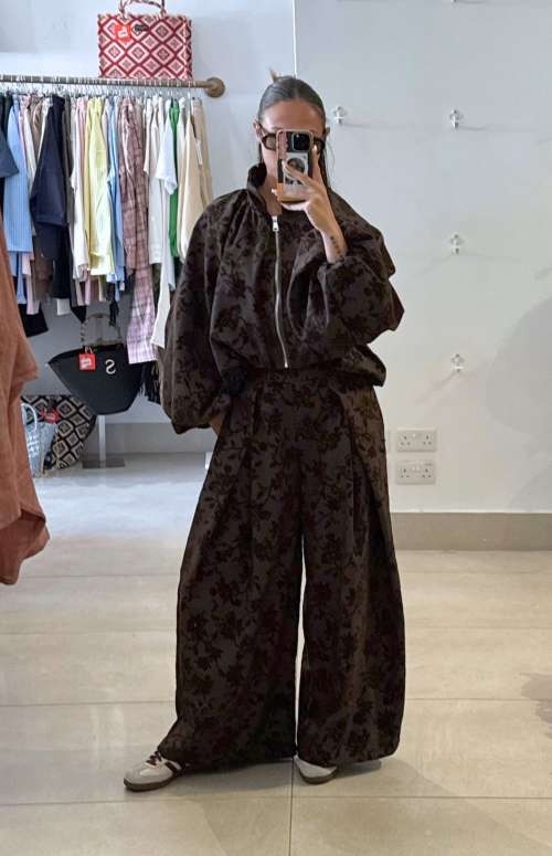 CO-ORD FLORAL JACQUARD | ZIP JACKET & PANTS