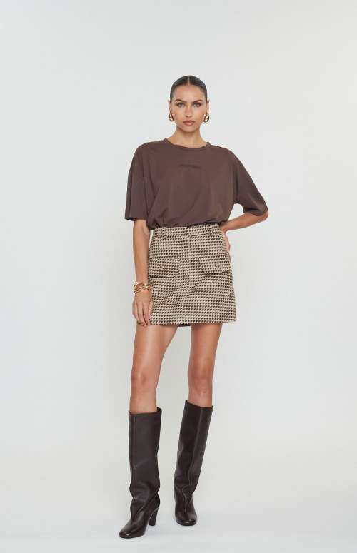 OLIVIA MINI SKIRT | PIED DE POULE