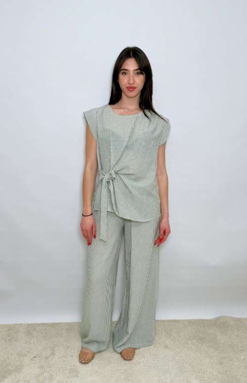 STRIPED CO-ORD | SHORT SLEEVE TOP & PANTS