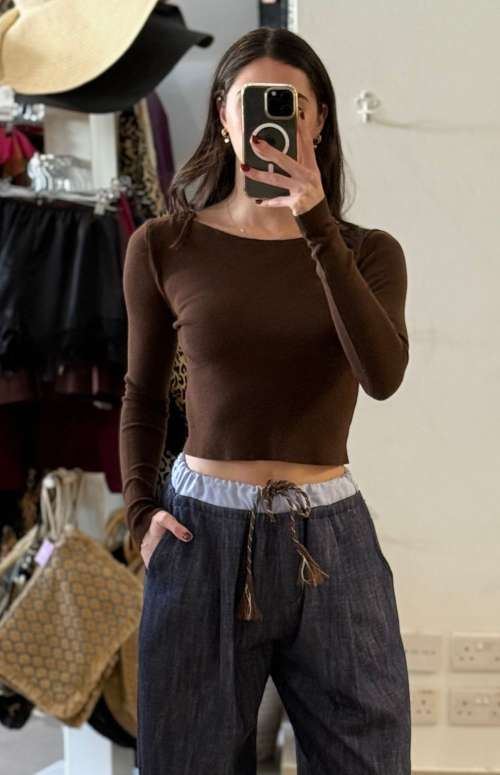 KNIT LONG SLEEVE TOP