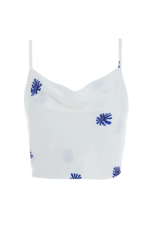 SATIN PRINTED TOP
