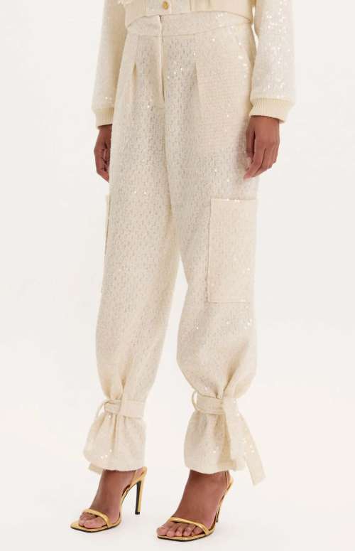 SLOUCHY SEQUIN PANTS