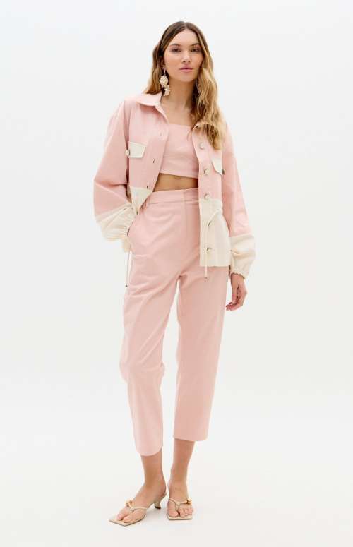 CO-ORD TWO TONE JACKET & CARROT PANTS