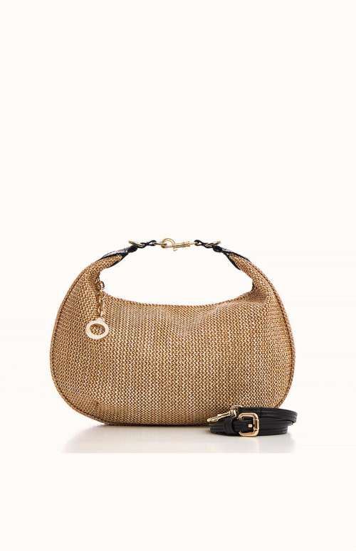 NATURAL STRAW HALFMOON BAG