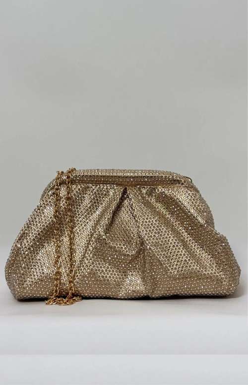 RHINESTONE CLUTCH | GOLD