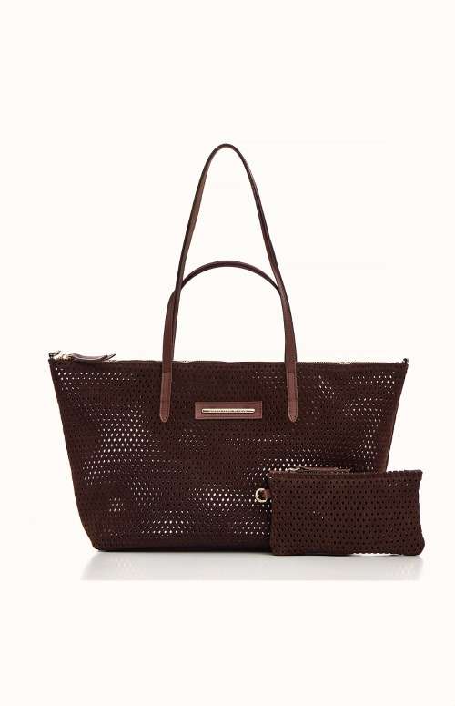 BROWN SUEDE TOTE BAG PREMIUM